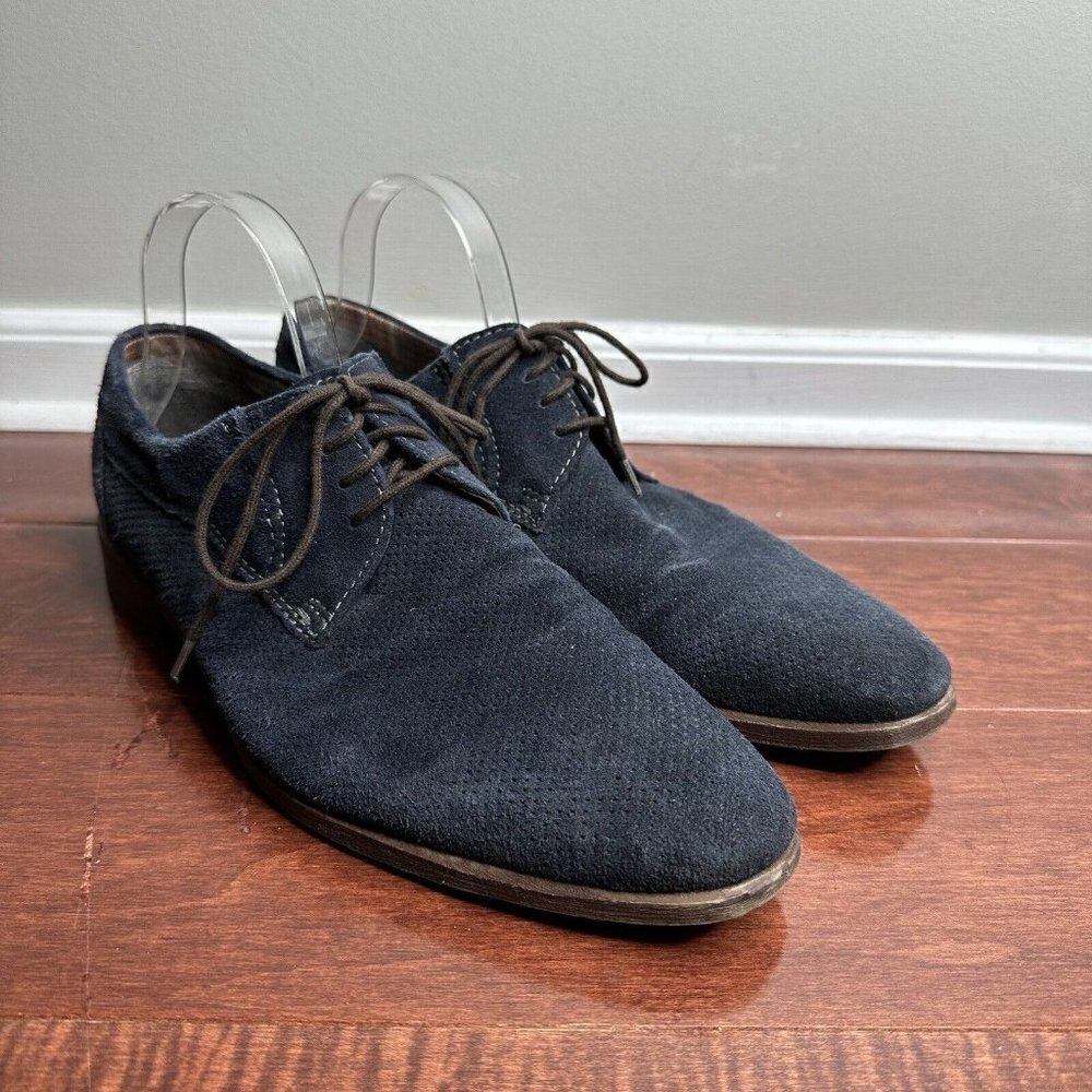 Bugatti Men’s Suede Gibson Lace Up Shoes Dark Blue‎ Size 12